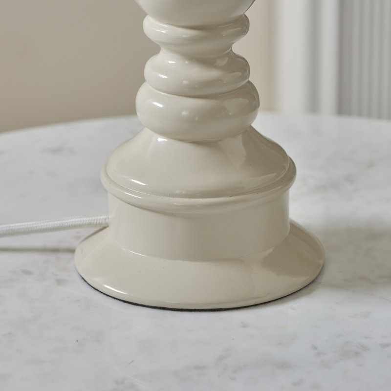 Myrtle Table Lamp, Pearl Grey, 47.5cm H x 30cm W x 30cm D