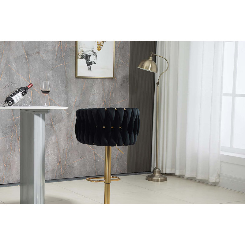 Tabourets de bar rétro avec dossier et chaises à hauteur de comptoir 2 pièces / ensemble, Noir