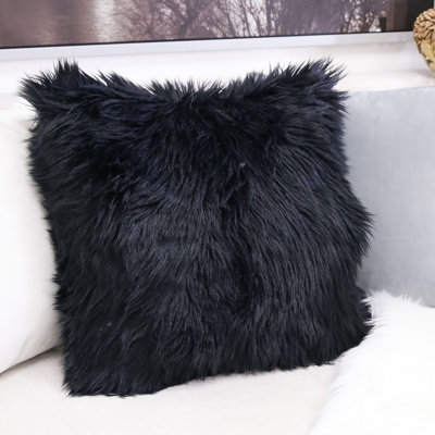 Faux Fur Reversible Throw Pillow