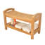 Spateak Grade-A Teak Wood Madrid Shower Seat 30" Outdoor Patio Stool Bench