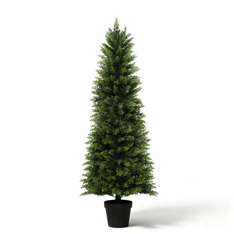 Artificial Cypress Topiary Trees-UV Resistant Faux Cypress Plants For Indoor Or Outdoor(Set Of 2), 2