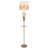 64" Rustic Antler Floor Lamp With Night Light & Tray