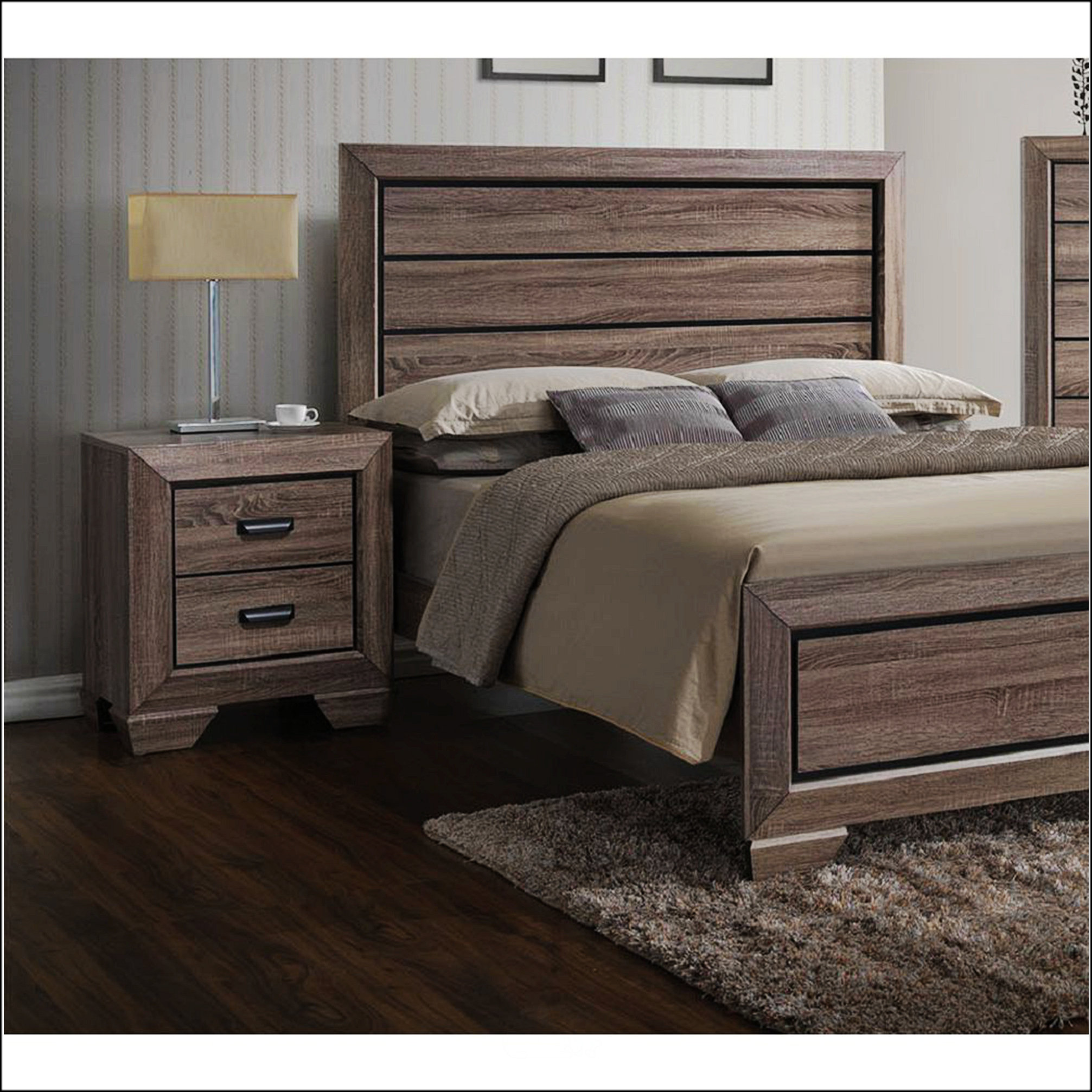 Acme Lyndon Nightstand in Weathered Gray Grain 26023