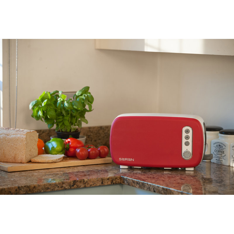 BergHOFF Seren 2-Piece Side Loading Toaster, Red