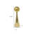 10" Gold Stainless Steel Tabletop Taper Candlestick