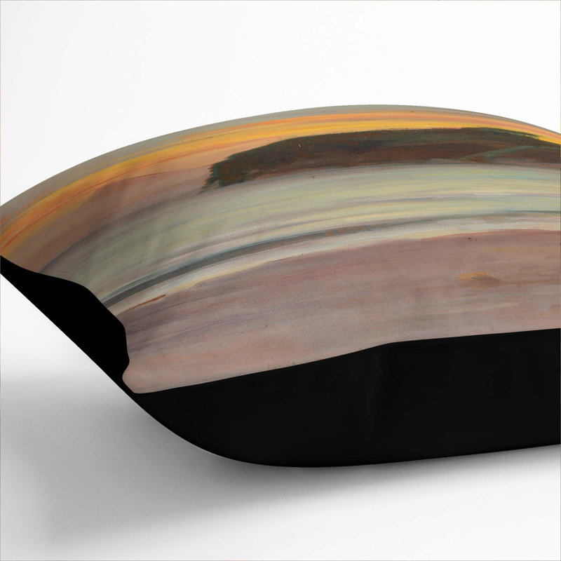 Mount Fuji by Kuroda Seiki Cushion with Filling, Black, 40cm H x 40cm W x 15cm D