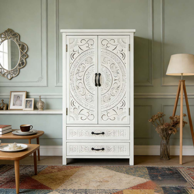 Armoire de rangement blanche 27 po