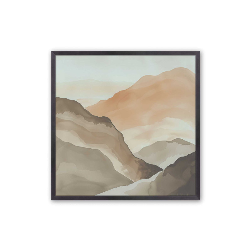 Amber Horizons II, Weathered Zinc Single Picture Framed, 21.75" H x 21.75" W