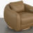 360° Swivel Accent Chair with Top-Grain Leather or Boucle Fabric and Wide Armrests-125403848