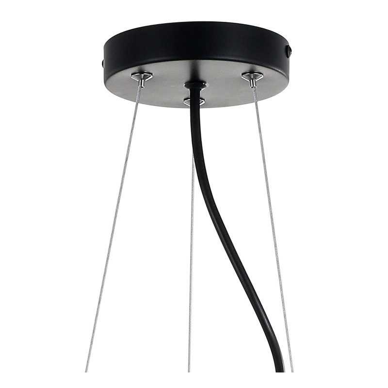 Schmeling 3 - Light Brushed Nickel/Black Pendant
