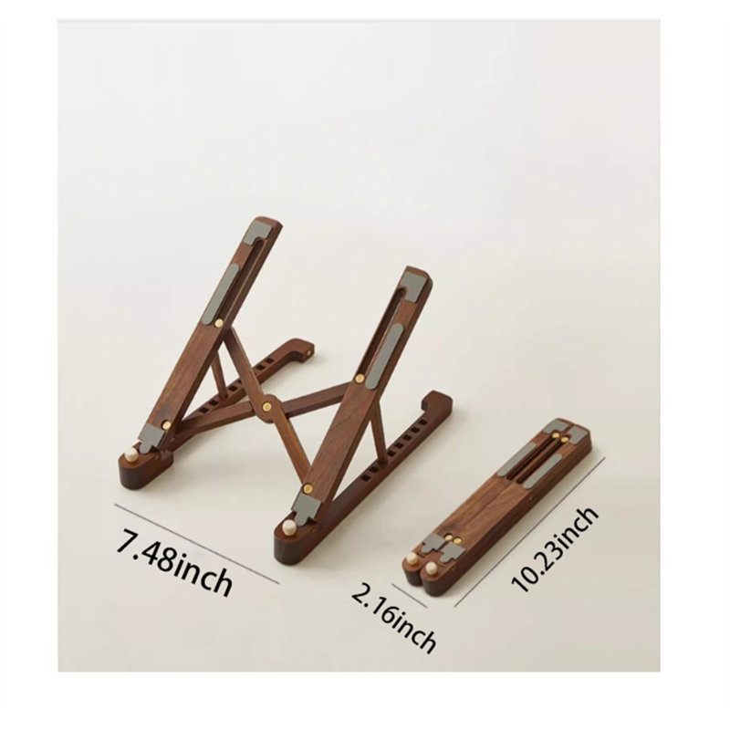 Porte-bloc-notes en bois manufacturé Mekael, Brun