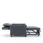 Fauteuil-lit escamotable en cuir - futon convertible 31 pour le salon, noir, port, ajustable, porte-gobelet
