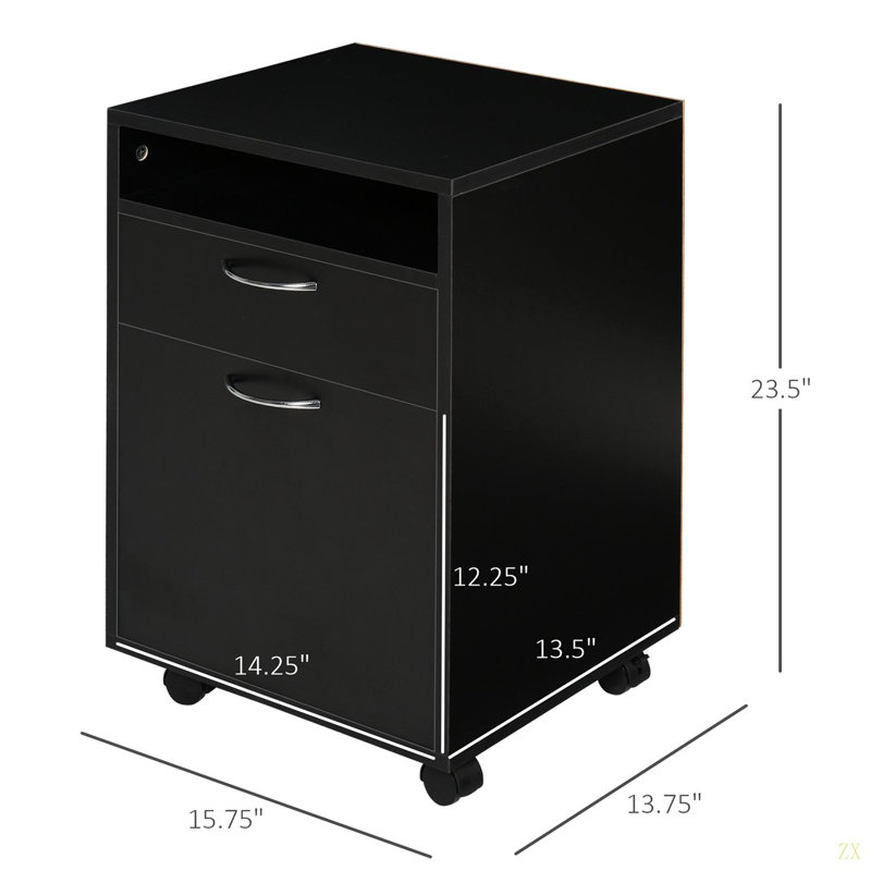 Organisateur de rangement mobile avec tiroir et armoire, support d'imprimante avec roulettes