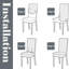 Housses de chaises de salle à manger extensibles pour chaises Parsons, ensemble de 6-1993091283