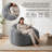 Large Corduroy Bean Bag Chair Sofa with Armrests and Included Filler, Ergonomic Lounge Seating