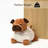 Decorative Pug Door Stopper, 2.3 lb Weighted, Brown/Ecru