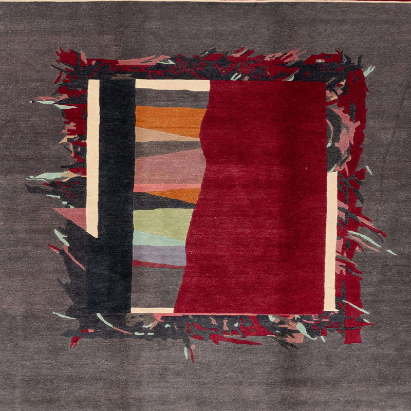 Miland Abstract Indoor Rug, Square 3'