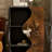 Vintage Abstract Cat Solid Wood Side Cabinet