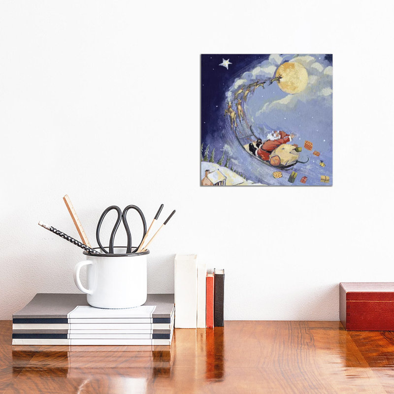 Christmas Night, 1999 by David Cooke - Wrapped Canvas Painting, 30.48 cm H x 30.48 cm W