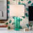 Glass Table Lamp Blue See Below