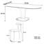 Ensemble de table de salle à manger ovale 31,5 po Creamy Hues Rock Plate-101945527