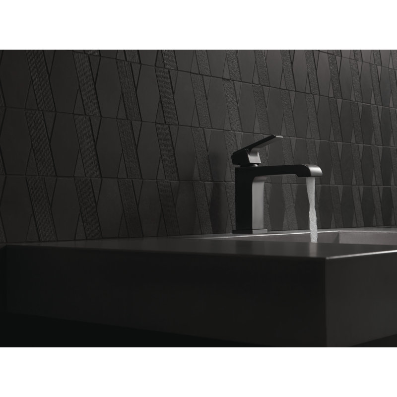 Ara Single Hole Bathroom Faucet, Matte Black