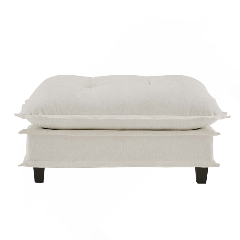 73 Chenille repose-pieds beige, Beige