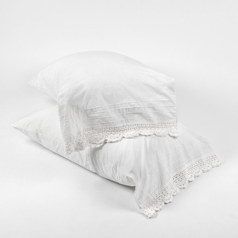 Dainty Crochet Sheet Set, Ivory, Twin Sheet Set + 1 Pillowcase