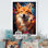 Popart Shiba Inu Spirit III sur impression sur toile