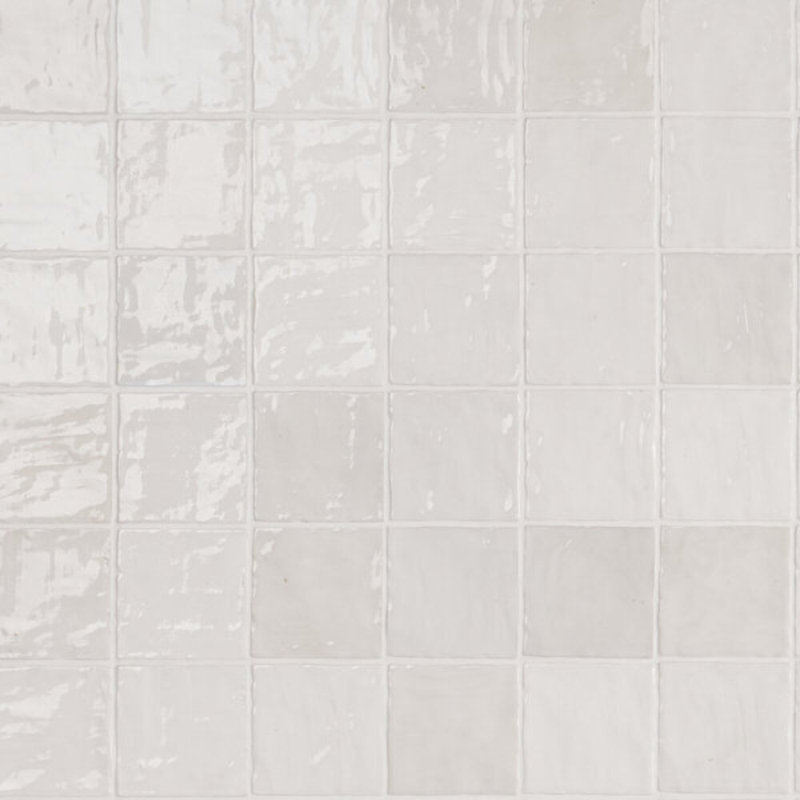 Portmore 4x4 Glazed Ceramic Tile, White