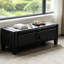 Banc de rangement rembourré en similicuir-475071749