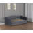 Twin Size Upholstered Daybed With Trundle And USB Charging Design, Sturdy Wood Slat Support, Wood Bed Frame For Bedroom/Guestroom/Dorm,Plush Velvet Fabric,Gray