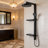 12.8" Exposed Rainfall Shower System，5 Functions with Handheld and Waist Shower，4 Spray Modes-118726658