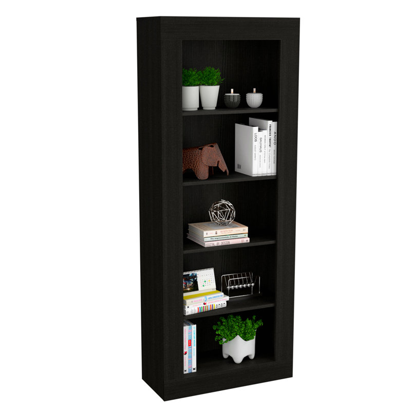 Bookcase, Vertical Design, Five Shelves -Black