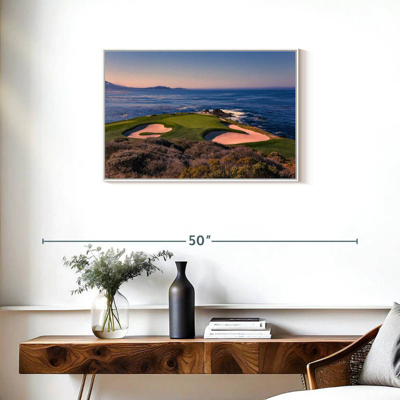 Pebble Beach Golf Club, Cadre flottant blanc, 31 po x 21 po
