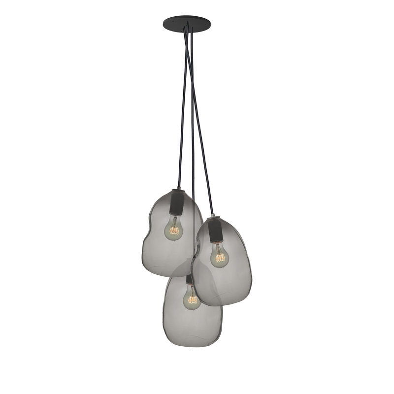 Bubble 3 - Light Chandelier, Black, 60" H x 14" W x 14" D