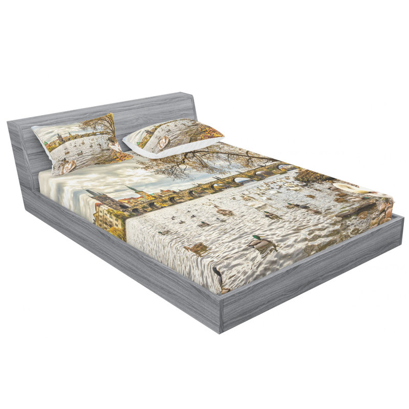 Microfiber Sheet Set, Queen Sheet Set with Fitted Sheet