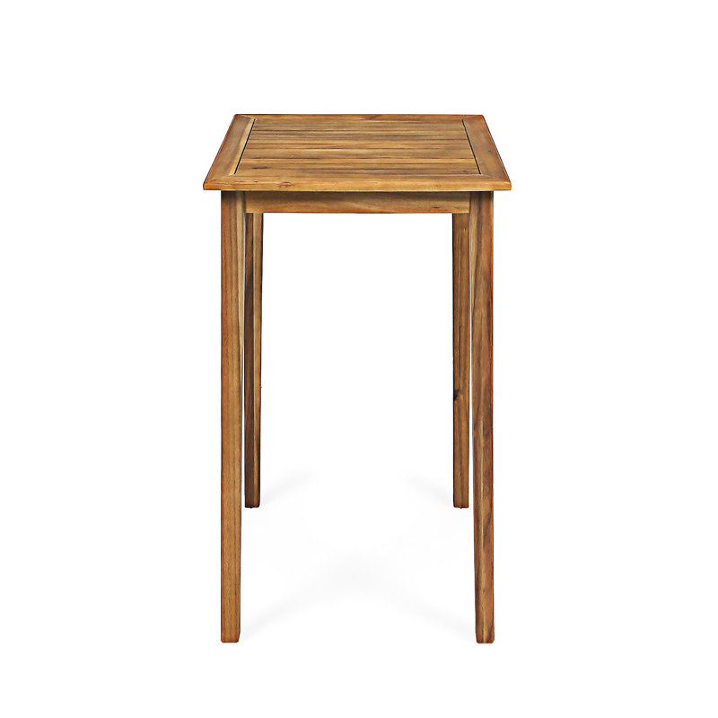 Outdoor  Wood Square Bar Table, Teak