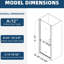 Universal Pivot Shower Door, Matted Black - 1/4" Tempered Clear Glass, 1 3/8" Adjustable, 36000 Times Function Test, Leakage, Simple Install Door In Open And Close Tests, Leak, Installation