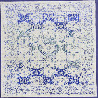 Tapis oriental beige / bleu