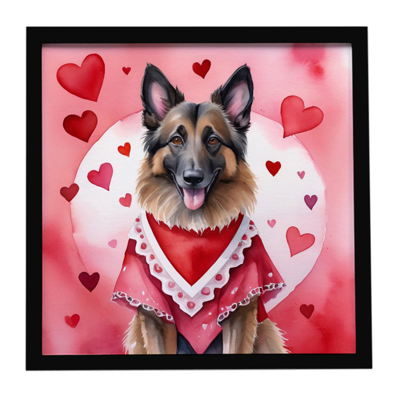 Belge belge Tervuren My Valentine, reproduction d'art encadrée