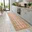 Tapis de couloir antidérapant en chenille multicolore beige et coloré-1037943513