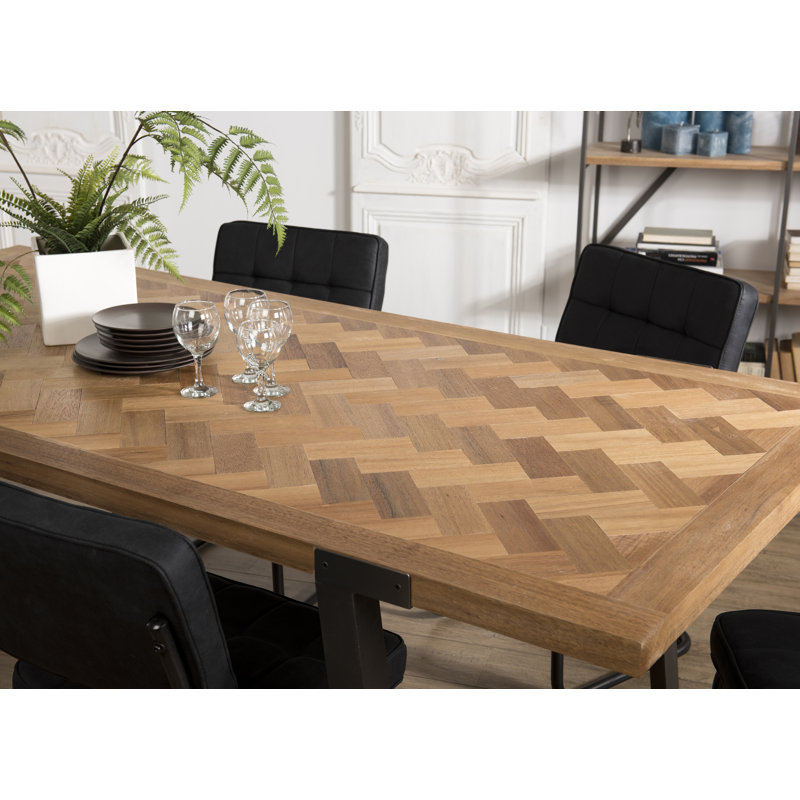 Ayers Fir Rectangular Wood Top Dining Table