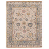 Wentworth-Adelaide Hand Knotted Wool Oriental Area Rug in Ivory