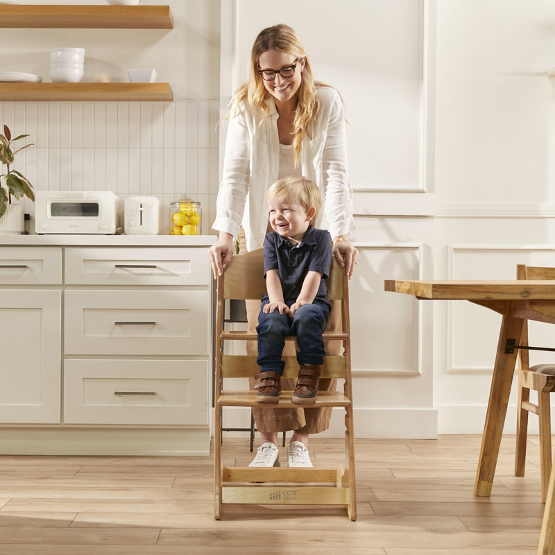 ECR4Kids Grows with Me Transitional Chair, Wooden, Montessori Furniture, Natural