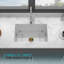27" Undermount Single Bowl Ceramic Kitchen Sink - Dual Mount Ceramic Rectangular Deep Single Bowl Sink Basin