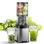AMZCHEF Cold Press Juicer with 4.6" Wide Feed Chute, Slow Masticating Juice Extractor for Whole Fruits & Vegetables, Stainless Steel Design, Easy-Clean, High Juice Yield