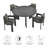 Tahoe 5-Piece Outdoor Patio Aluminum Dining Set In Gray White-105697859