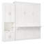  Grand lit escamotable, ensemble de bureau, 2 tablettes latérales, lit escamotable mural, blanc-1915168996
