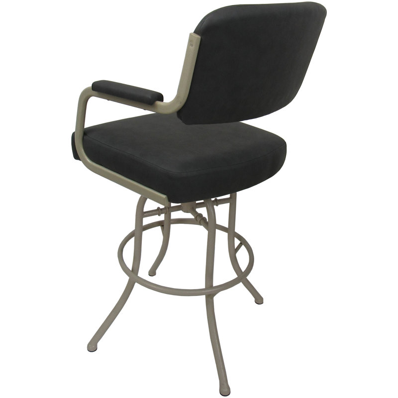 Tabouret de bar pivotant 30 po Jomiah, Gris, Beige